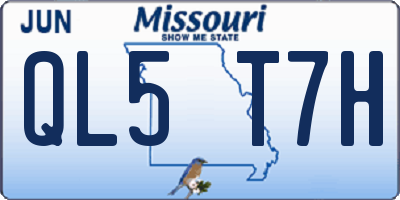 MO license plate QL5T7H