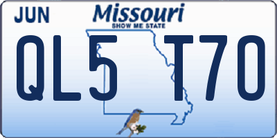 MO license plate QL5T7O