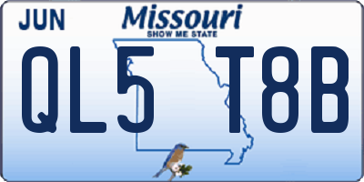 MO license plate QL5T8B