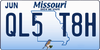 MO license plate QL5T8H