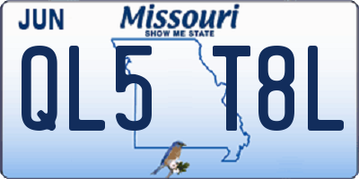 MO license plate QL5T8L