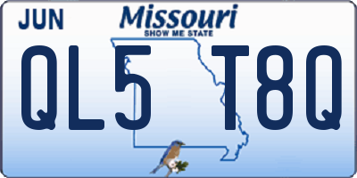 MO license plate QL5T8Q