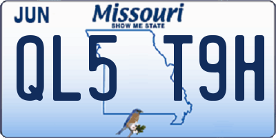 MO license plate QL5T9H