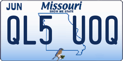 MO license plate QL5U0Q