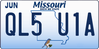 MO license plate QL5U1A