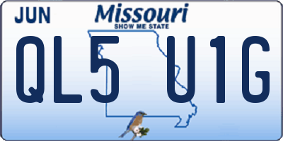 MO license plate QL5U1G
