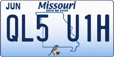 MO license plate QL5U1H