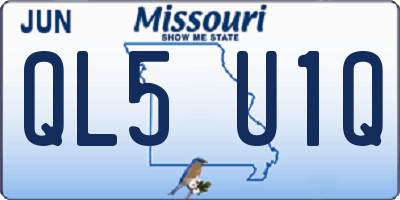 MO license plate QL5U1Q