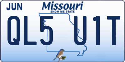 MO license plate QL5U1T