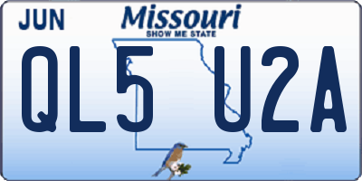 MO license plate QL5U2A