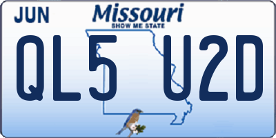 MO license plate QL5U2D