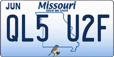 MO license plate QL5U2F