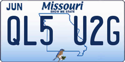 MO license plate QL5U2G