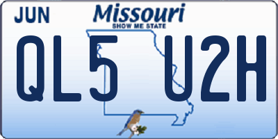 MO license plate QL5U2H
