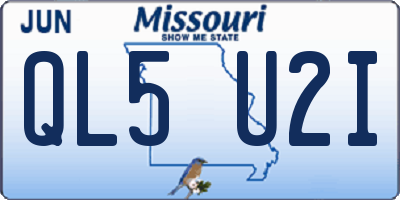 MO license plate QL5U2I