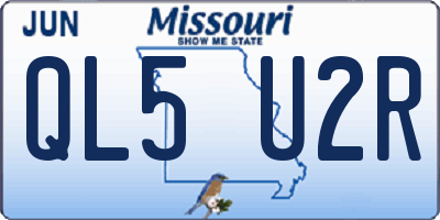 MO license plate QL5U2R