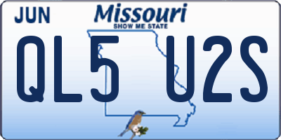 MO license plate QL5U2S