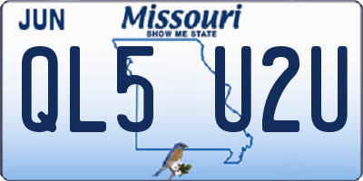 MO license plate QL5U2U
