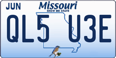 MO license plate QL5U3E