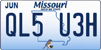 MO license plate QL5U3H