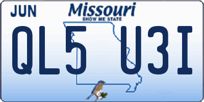 MO license plate QL5U3I