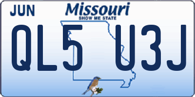 MO license plate QL5U3J
