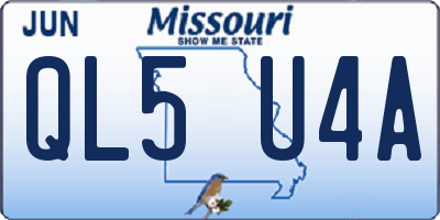 MO license plate QL5U4A