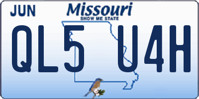 MO license plate QL5U4H
