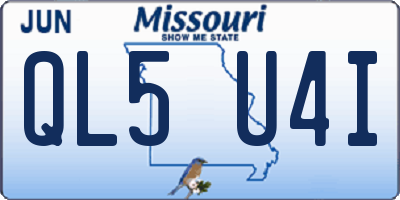 MO license plate QL5U4I