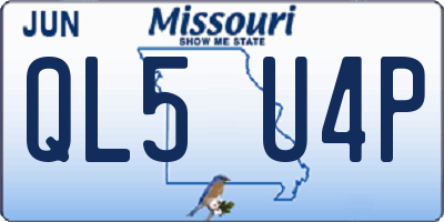 MO license plate QL5U4P