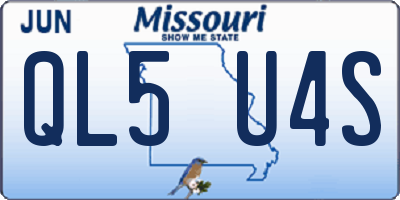 MO license plate QL5U4S
