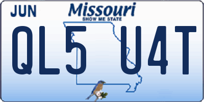 MO license plate QL5U4T