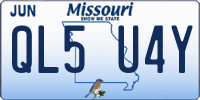 MO license plate QL5U4Y