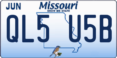 MO license plate QL5U5B