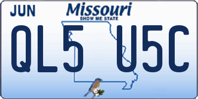 MO license plate QL5U5C