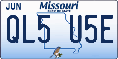 MO license plate QL5U5E