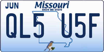 MO license plate QL5U5F