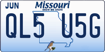 MO license plate QL5U5G