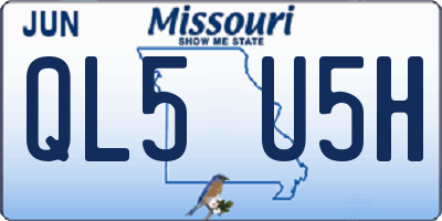 MO license plate QL5U5H