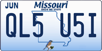 MO license plate QL5U5I