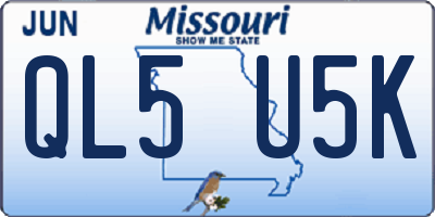MO license plate QL5U5K