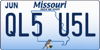 MO license plate QL5U5L