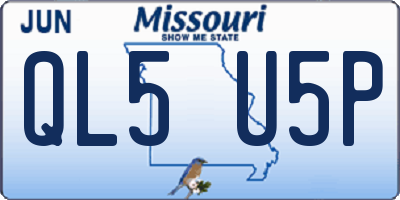 MO license plate QL5U5P