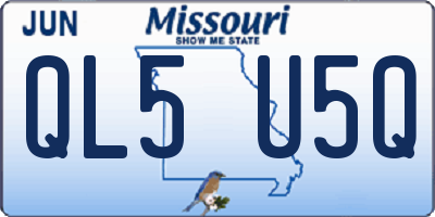 MO license plate QL5U5Q
