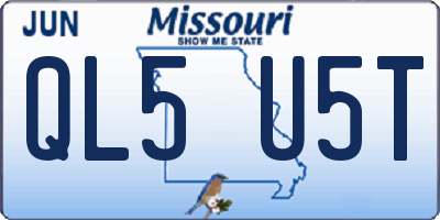 MO license plate QL5U5T