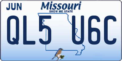 MO license plate QL5U6C