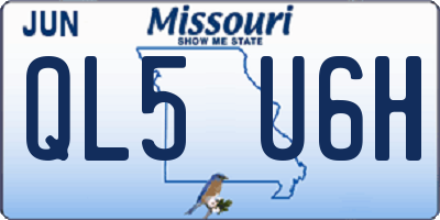 MO license plate QL5U6H