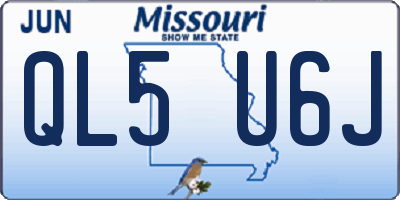 MO license plate QL5U6J