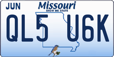 MO license plate QL5U6K