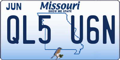 MO license plate QL5U6N